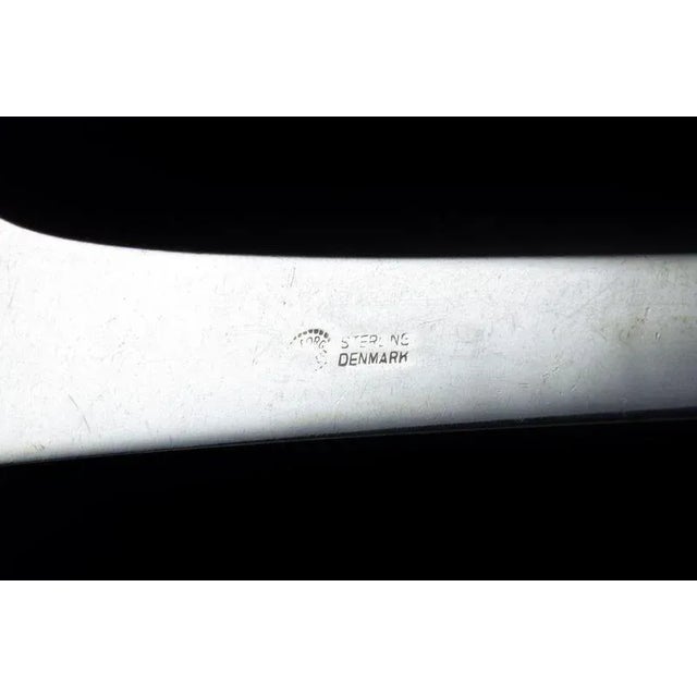 1950s Sterling Silver Fish Knife in the Caravel Pattern from Georg Jensen, 1950s For Sale - Image 5 of 6