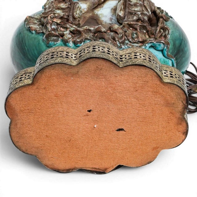 Green 1940's Italian Modern Chinese Scholars Lamp by Marcello Fantoni for Raymor For Sale - Image 8 of 8