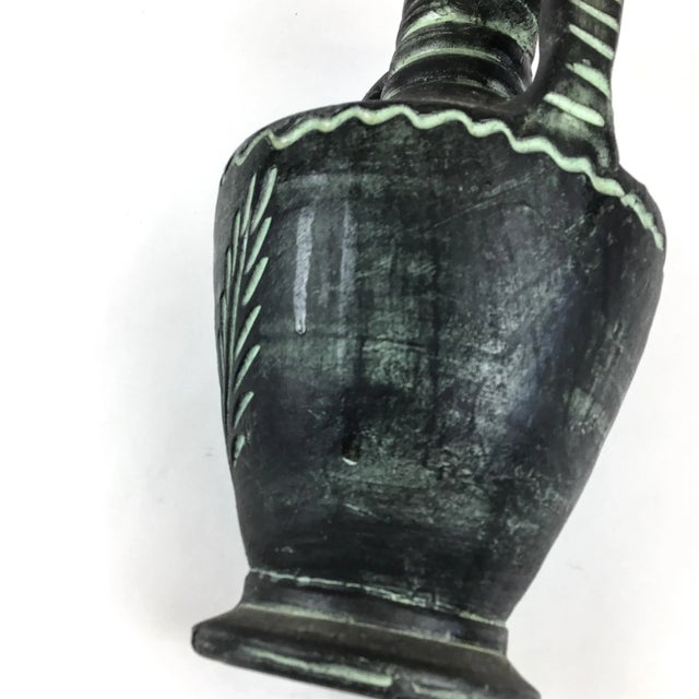 Vintage Mediterranean Terra Cotta Clay Greek Design Vase For Sale - Image 11 of 13