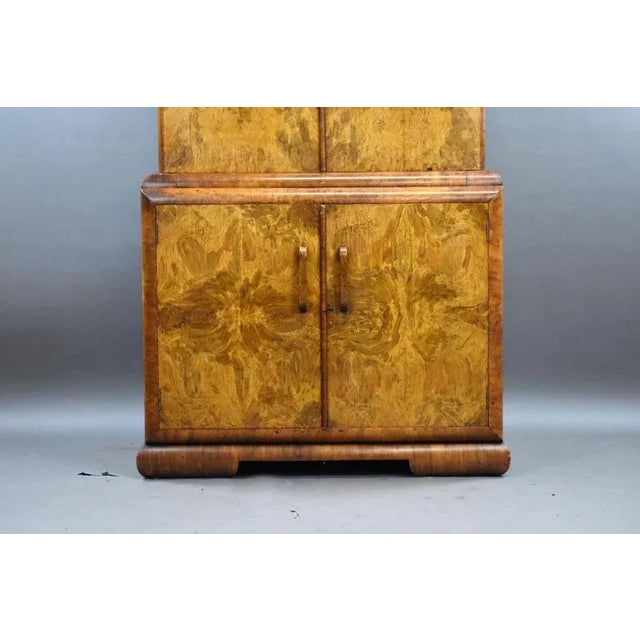 Art Deco Burr Walnut Cocktail Cabinet, 1930s For Sale - Image 9 of 10