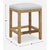 Rattan Wrapped Upholstered Counter Stool For Sale - Image 4 of 4