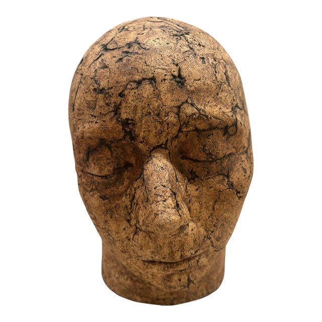 Late 20th Century Large Contemporary Studio Ceramic Sculptural Head Bust For Sale