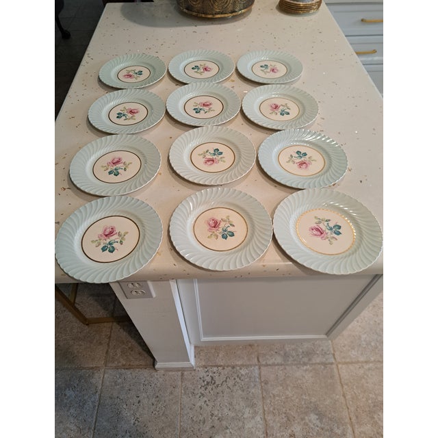 1940s 1940s BurleighWare Dessert Plates - Set of 12 For Sale - Image 5 of 18