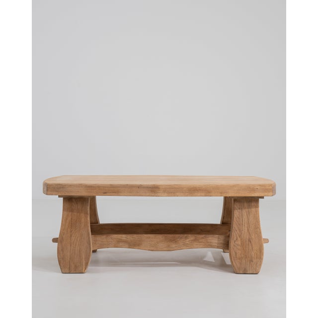 Oak Brutalist Coffee Table, Antique, France, Circa 1970 For Sale