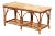 Bed Bench with Shelf, Brown, Rattan For Sale