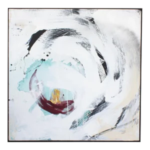 White Tree Kimono” Abstract Acrylic and Enamel on Canvas Painting by Martha Kaplan