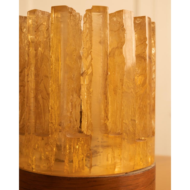 Brown Vintage Cylindrical Table Lamp, 1960s For Sale - Image 8 of 10