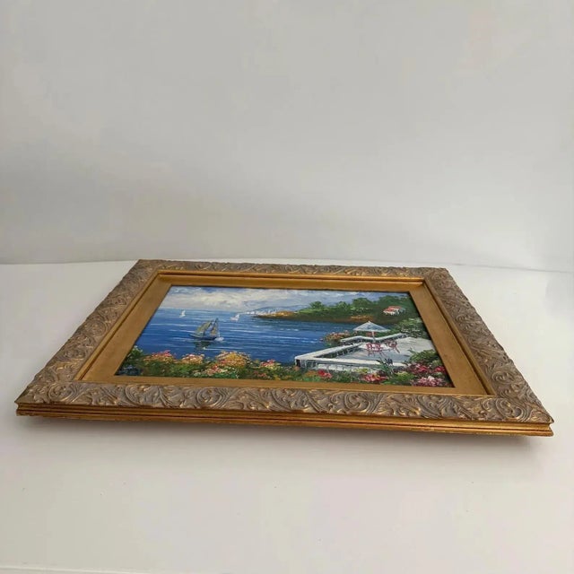 20th Century Mediterranean Coastal Painting For Sale In San Antonio - Image 6 of 10