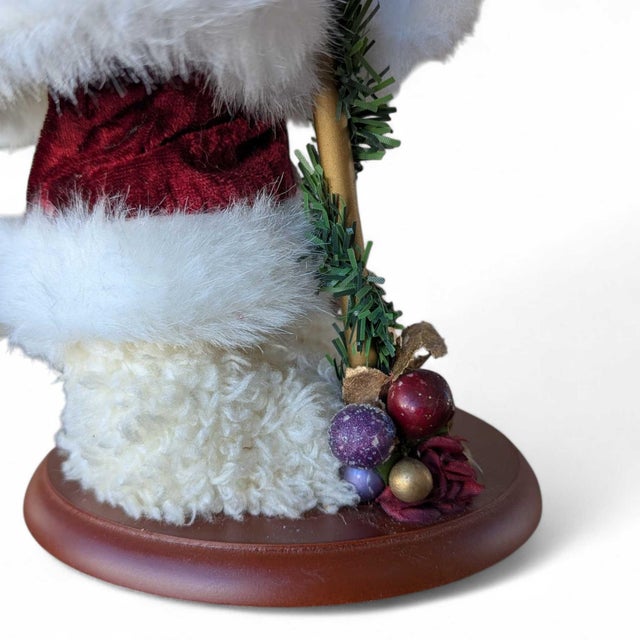 Vintage Holiday Santa Bear Figurine With Teddy and Staff For Sale - Image 14 of 18