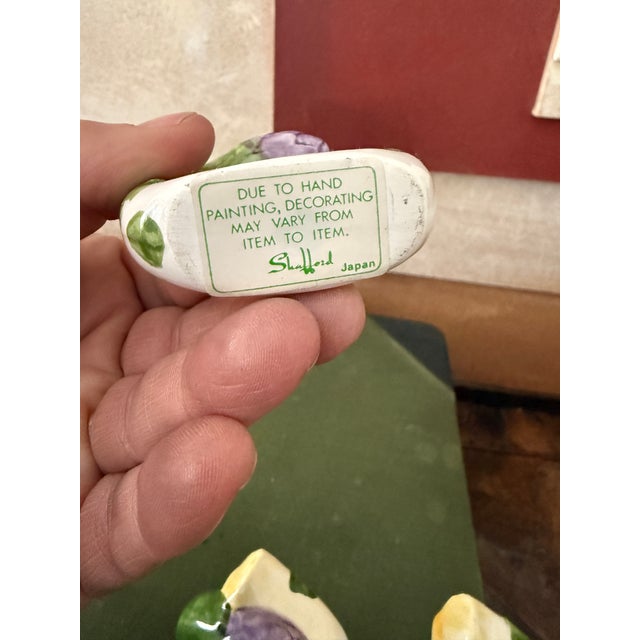 Asparagus 1970s Sheffield Majolica Asparagus Napkin Rings - Set of Five For Sale - Image 8 of 8