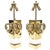1970s Lucite and Polished Brass Ram's Head Wall Sconces - a Pair For Sale