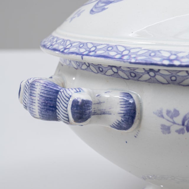 Off-white 20th Century French Special Edition Porcelain Tureen With Lid For Sale - Image 8 of 18