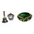 Chinoiserie Set of 3 Old Cloisonné Enamel Objects For Sale