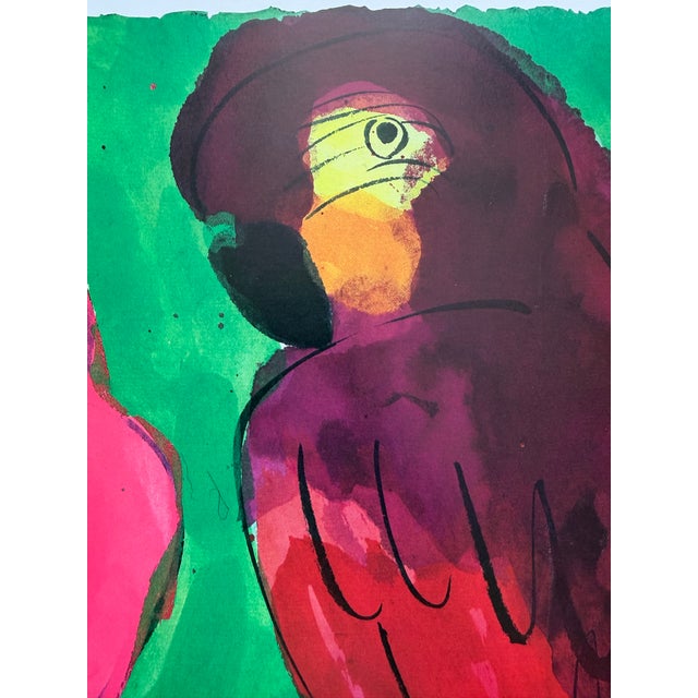 Walasse Ting (1929–2010), 3 Perroquets, Galerie Lucie Weill-Seligmann, Copyright 1989, Yves Riviera Editeur, Paris, Printed in Switzerland For Sale - Image 6 of 13