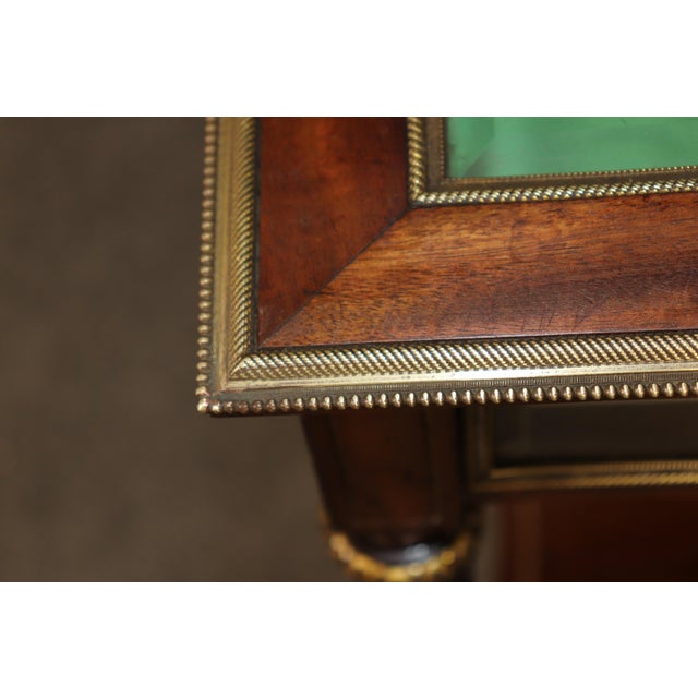 Petite Antique French Louis XVI Style Bronze Mounted Table Vitrine For Sale - Image 10 of 14