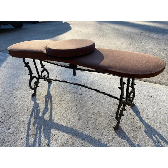 Early 20th Century Antique 1900s Cast Iron Bench Photography Swivel Chair For Sale - Image 5 of 11