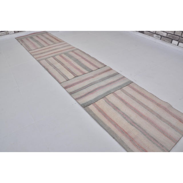 1960s Vintage Organic Handwoven Vintage Runner For Sale - Image 5 of 9