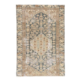 Early 20th Century Antique-Worn Persian Malayer Rug - 03'09 X 05'06 For Sale