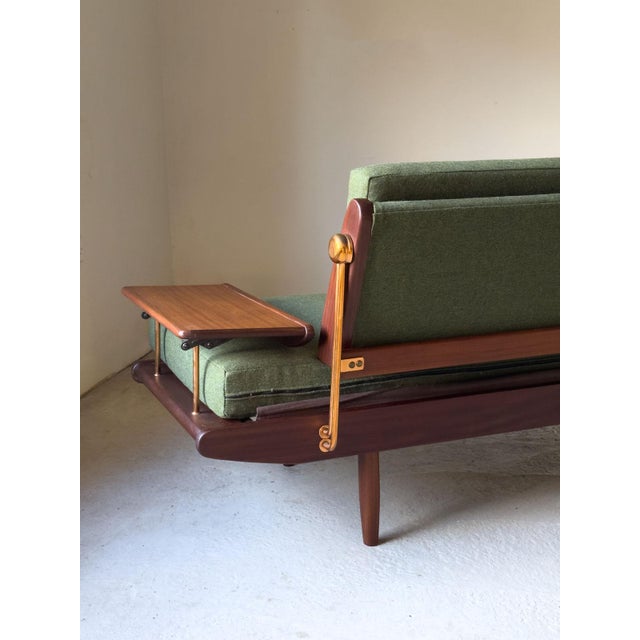 Brown Wentworth Sofa in Green Maine Line Flax Camira Fabrics by Toothill, 1960s For Sale - Image 8 of 14