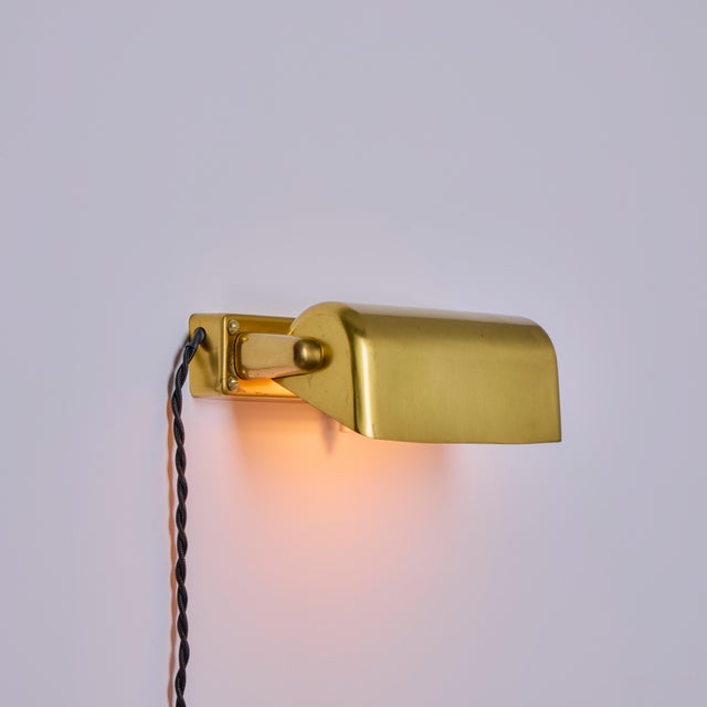 1930s Finnish Brass Plug-in Wall Lights Attributed to Paavo Tynell - A Pair For Sale - Image 12 of 12