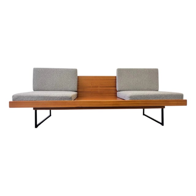 Mid-Century 2-Seater Sofa in Mahogany, Czechoslovakia, 1970s For Sale