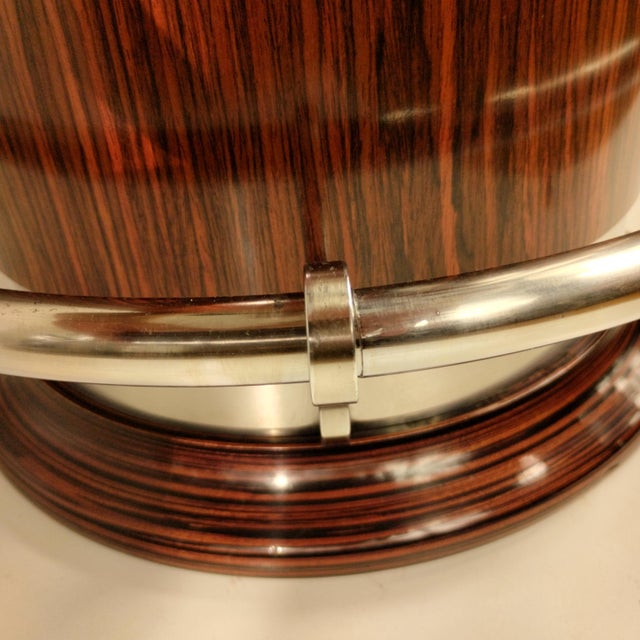 Mid-Century Italian Art Deco Style Rosewood Bar Stools, 1970s, Set of 2 For Sale - Image 4 of 15