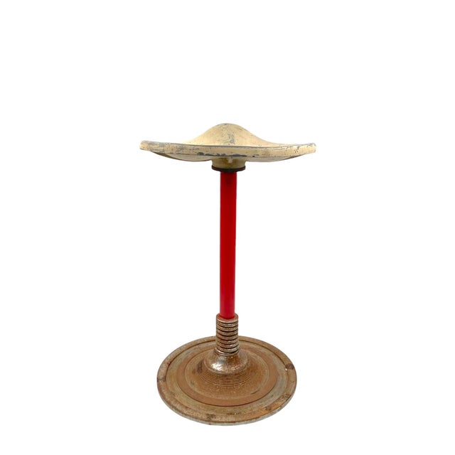 Mid-Century Modern Mid-Century French Red Stool, 1950s For Sale - Image 3 of 11