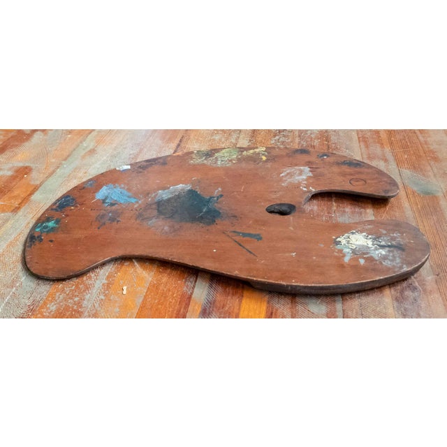 We are selling this high quality Walnut large professional Artist’s palette. This palette has really large scale with...