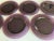 Contemporary 1970s Italian Studio Bormioli Rocco Purple Art Glass Dinner Plates - Set of 7 For Sale - Image 3 of 11