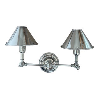 Ralph Lauren for Visual Comfort Anette Polished Nickel Wall Swing Arm Sconce For Sale