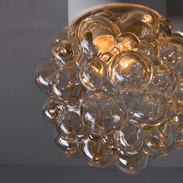 1960s 1960s Helena Tynell Amber Bubble Glass Wall or Ceiling Lamp For Sale - Image 5 of 12
