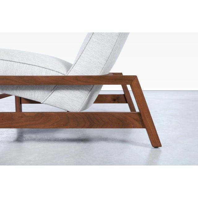 Mid-Century Modern Walnut Lounge Chair and Ottoman After Tobia Scarpa, 1960s For Sale - Image 9 of 12