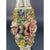 Vintage Italian Brass and Porcelain Table Lamp with Hand-Painted Flowers from Capodimonte For Sale - Image 5 of 11