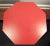 Modern Vintage Modern Burnt Orange Octagonal Table For Sale - Image 3 of 6