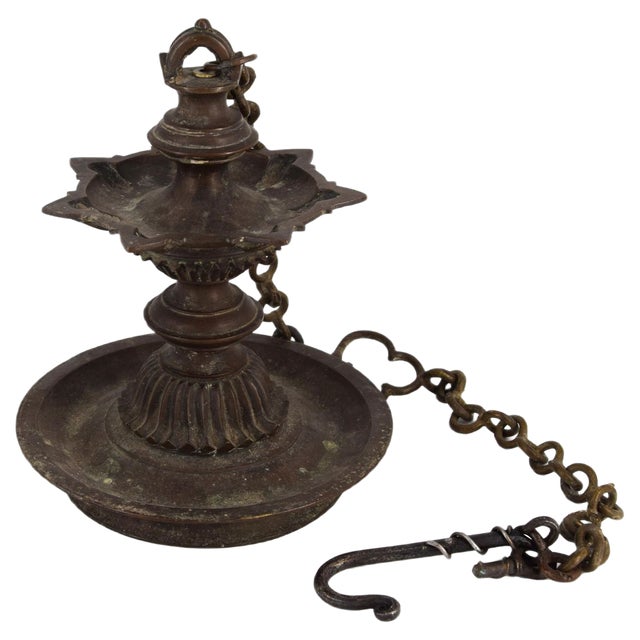 Sumatran Bronze Oil Lamp For Sale