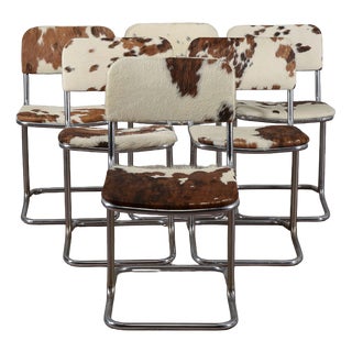 Vintage Ponyhide Chairs, Set of 6 For Sale