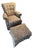 Vintage Floral Tufted Rocking Chair & Matching Ottoman With Nailhead Trim For Sale