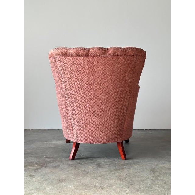 French Provincial Channel-Back Armchair, Louis XV Revival, Mid-Century For Sale - Image 9 of 17
