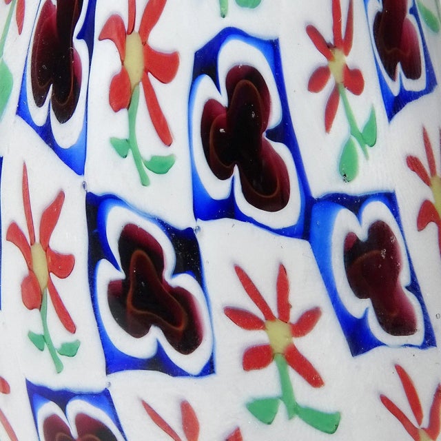 Murano Fratelli Toso Murano Vintage Millefiori Daisy Clover Flower Mosaic Italian Art Glass Duck Figurine Sculpture For Sale - Image 4 of 7