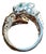 Panther Snow Leopard Double Two Toned 14k Gold Rose White Statement Animal Ring, Size 6 For Sale