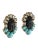 These striking Iradj Moini citrine, onyx and turquoise Buddha statement earrings feature hand-set smoky quartz-toned...