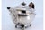 Silver Teapot with Handle and Knob in Chestnut Wood and Pearls For Sale - Image 4 of 10