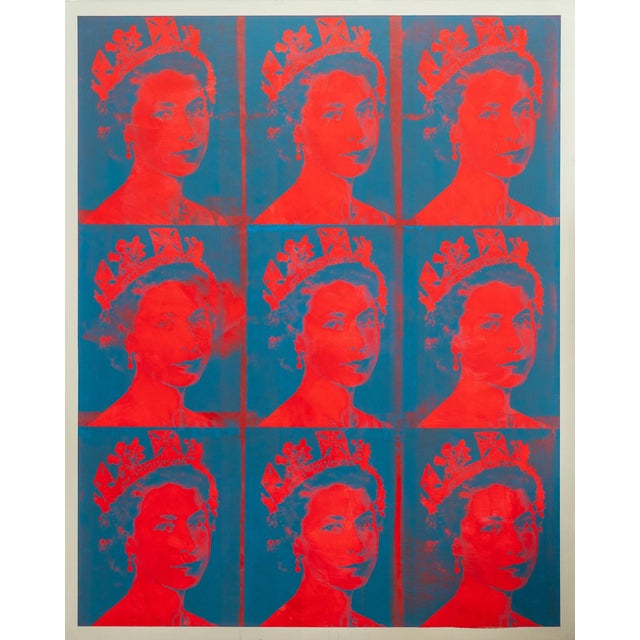 Queen Elizabeth II Artwork by Dane Shue For Sale