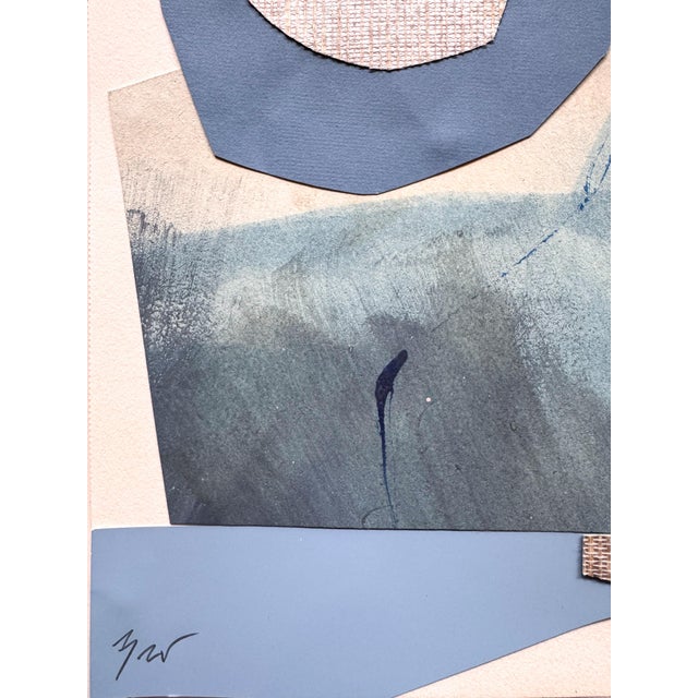 2020s "Im Blue 4" Original Mixed-Media Collage on Paper by Zac Woodiel For Sale - Image 5 of 8