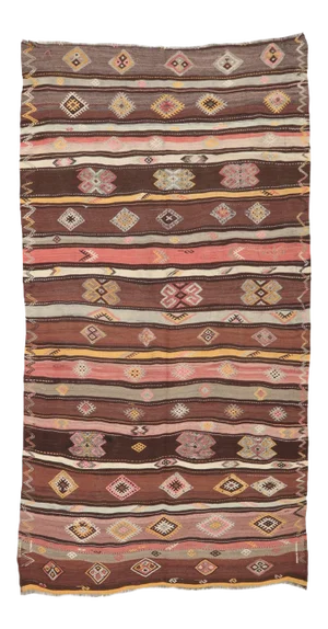 Vintage Turkish Kars Kilim Rug