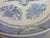 American Large Vintage Chinese Porcelain Americana Theme Blue & White Shallow Bowl For Sale - Image 3 of 10