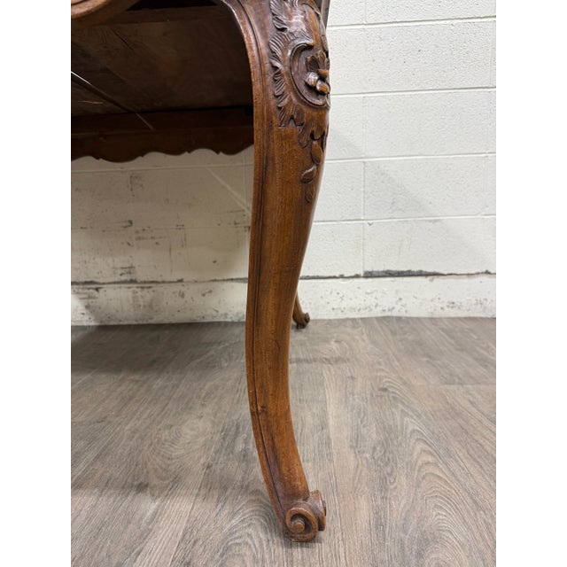 Antique French Louis XV Provincial Country Style Draw Leaf Dining Table For Sale - Image 10 of 18