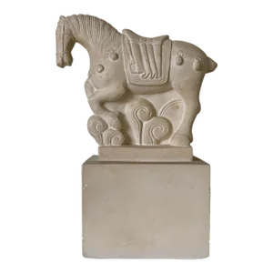 Vintage Chinese Ceramic - Plaster Horse Sculpture