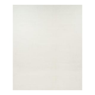 Rug & Kilim’s Oversized Contemporary Textural Solid Rug in White Tones-13x16 For Sale