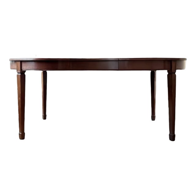 Mid-20th Century Hepplewhite Mahogany Dining Table with Extension, Denmark For Sale